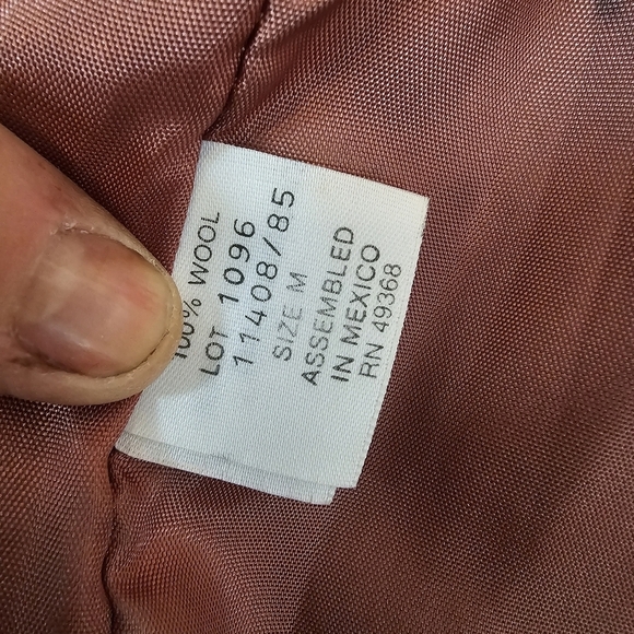 Vintage Wool Plaid Double Breasted Bomber Tweed Blazor Jacket - Picture 4 of 9